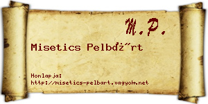 Misetics Pelbárt névjegykártya